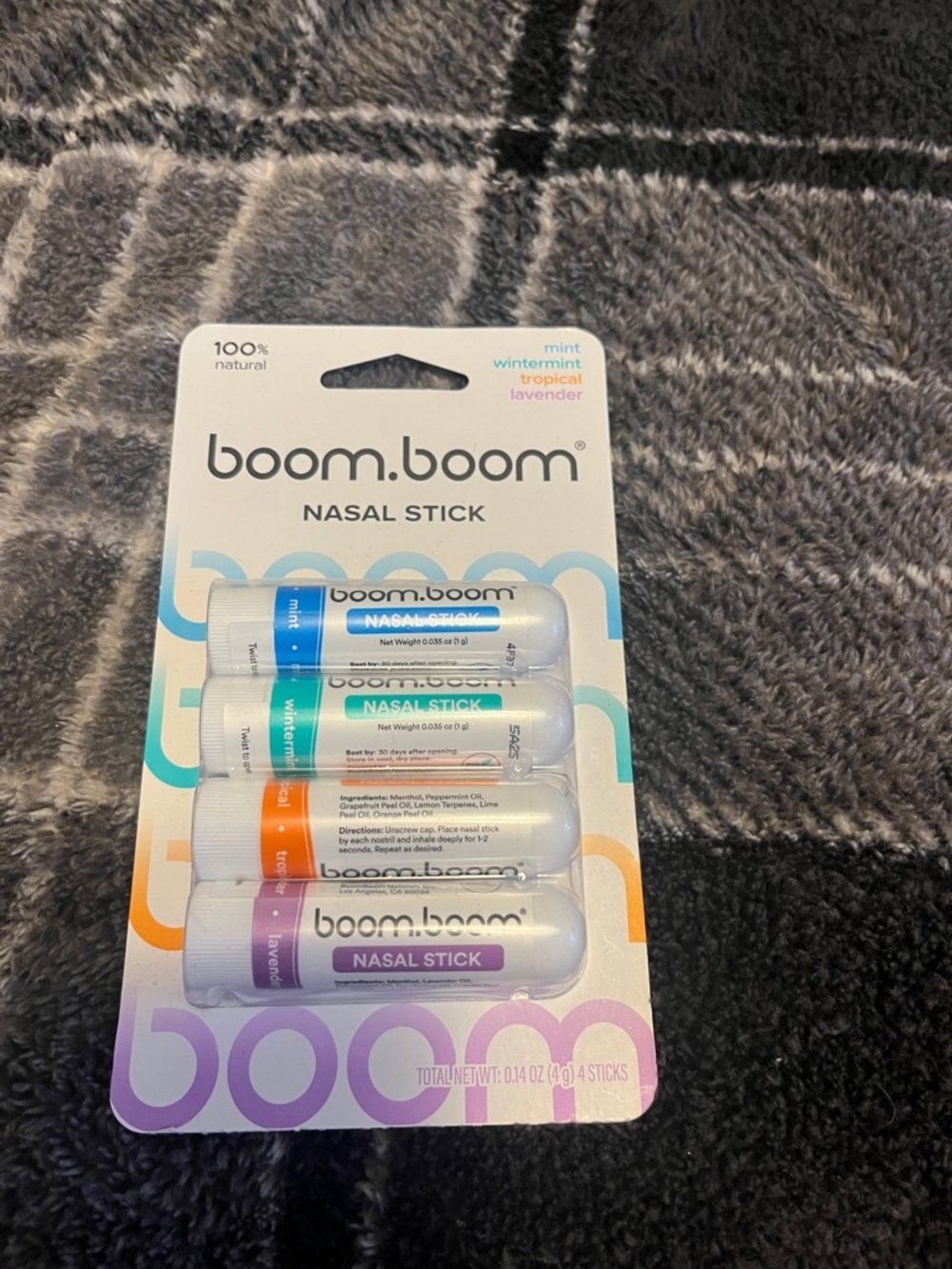 boom.boom Nasal Stick 4-Pack - Mint, Wintermint, Tropical, Lavender price firn